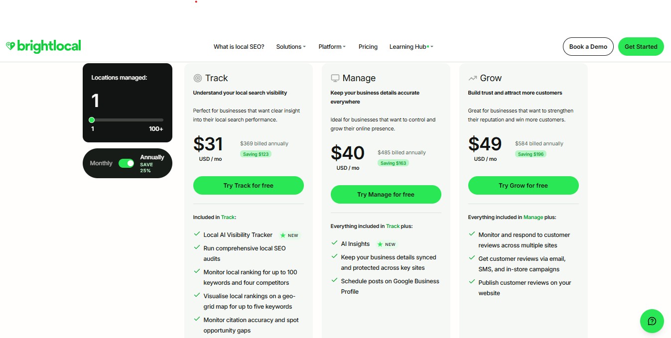 BrightLocal vs Local Falcon for Local AI Visibility