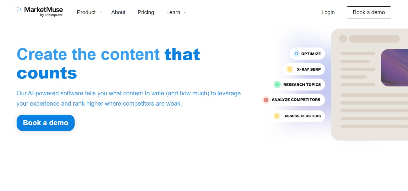 Marketmuse SEO Content Optimization Tools for Agencies