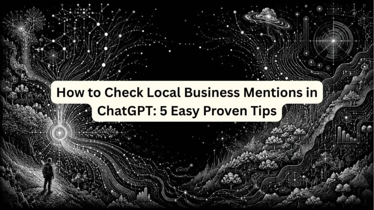 How to Check Local Business Mentions in ChatGPT 5 Easy Proven Tips
